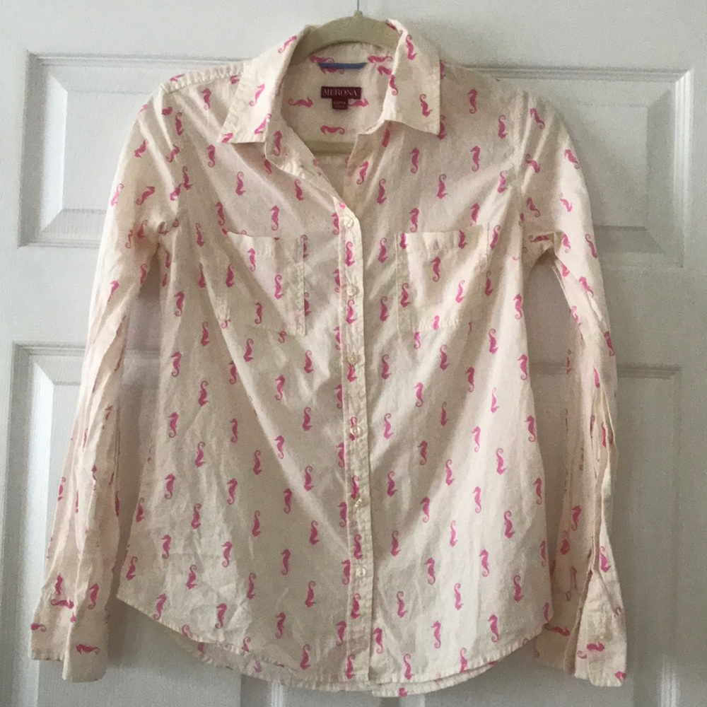 Marina seahorse button down